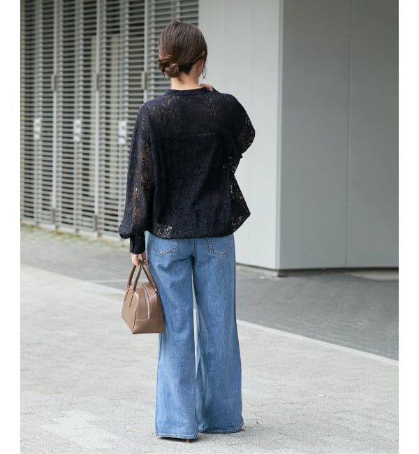 JOURNAL STANDARD「《WEB限定》スタンドカラーレースロングスリーブブラウス」|シャツ・ブラウス|