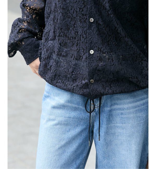 JOURNAL STANDARD「《WEB限定》スタンドカラーレースロングスリーブブラウス」|シャツ・ブラウス|