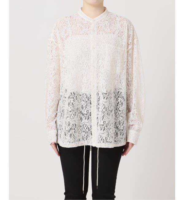 JOURNAL STANDARD「《WEB限定》スタンドカラーレースロングスリーブブラウス」|シャツ・ブラウス|