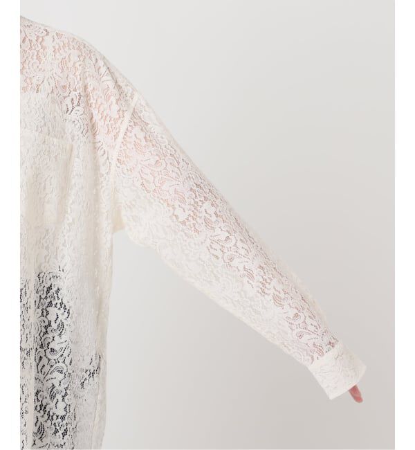 JOURNAL STANDARD「《WEB限定》スタンドカラーレースロングスリーブブラウス」|シャツ・ブラウス|