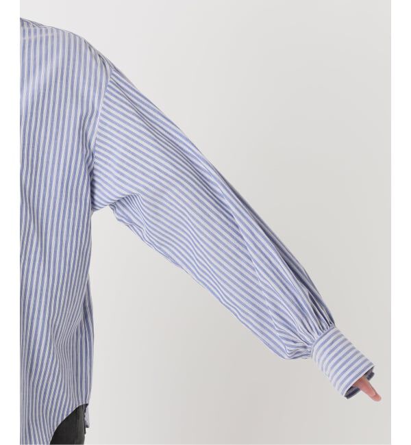 JOURNAL STANDARD relume「《WEB限定追加予約》フリルネックドビーストライプシャツ」|シャツ・ブラウス|