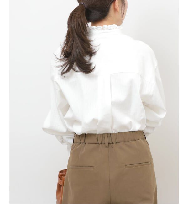 JOURNAL STANDARD relume「《WEB限定追加予約》フリルネックドビーストライプシャツ」|シャツ・ブラウス|