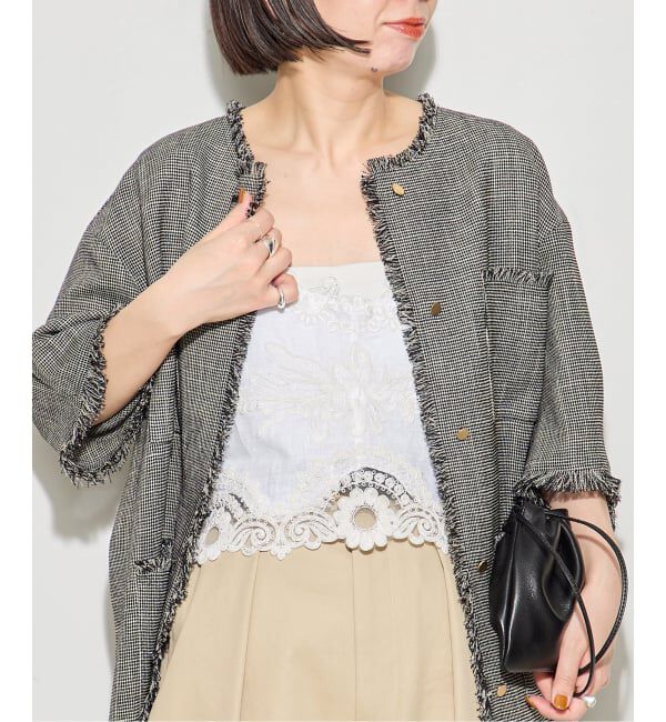 journal standard L'essage「《予約》【MAURIZIO MYKONOS/マウリツィオ ミコノス】TOP：ブラウス」|シャツ・ブラウス|ホワイト