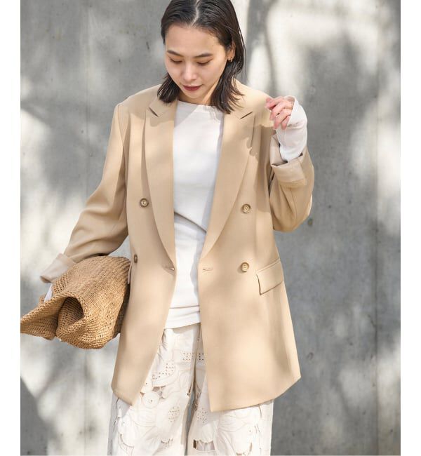 JOURNAL STANDARD「《追加3》ライクストレッチジャケット」|テーラードジャケット|ベージュ