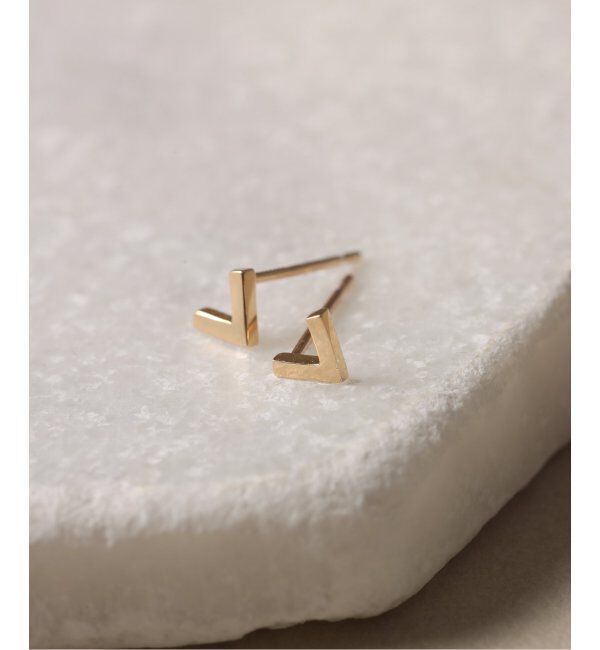 Lilas by Spick&Span「《WEB限定》Vラインピアス K10(両耳)」|ピアス|