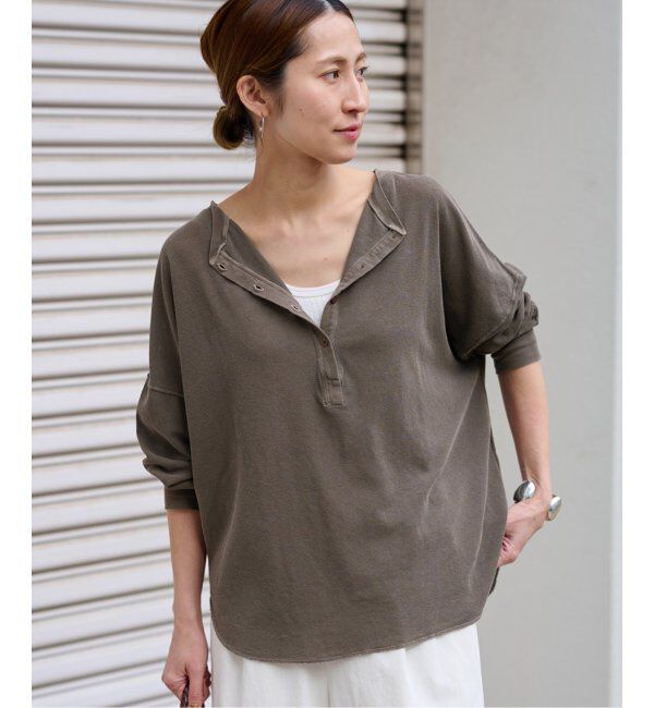 FRAMeWORK「サーフニットヘンリーTee」|Tシャツ・カットソー|ブラウン