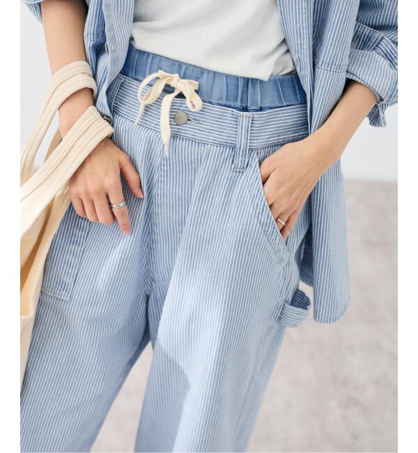 FRAMeWORK「PAYDAY/ペイデイ 別注レイヤードヒッコリーパンツ」|その他|ブルー A