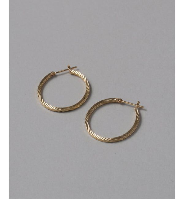 Lilas by Spick&Span「《一部店舗＋WEB限定》スクリューフープピアスM K18（両耳）」|ピアス|