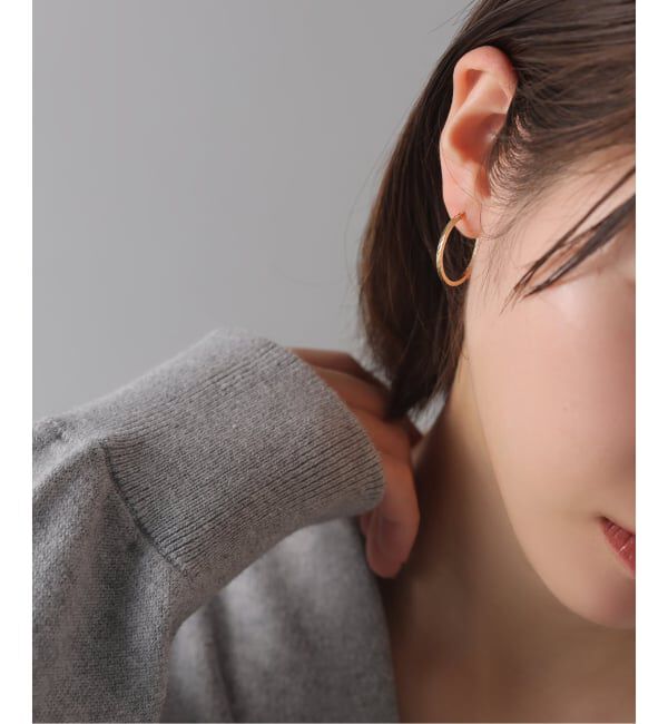 Lilas by Spick&Span「《一部店舗＋WEB限定》スクリューフープピアスM K18（両耳）」|ピアス|