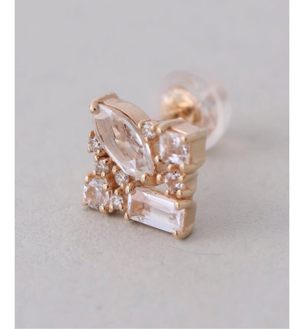 Lilas by Spick&Span「《WEB限定》MIXスクエアピアス K10（両耳）」|ピアス|
