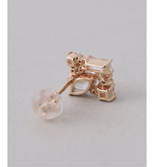 Lilas by Spick&Span「《WEB限定》MIXスクエアピアス K10（両耳）」|ピアス|