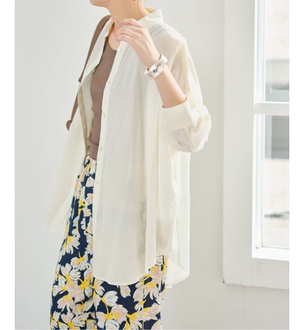 Spick and Span「《新色有り / 追加》ガーメントダイカシュクールシャツ」|シャツ・ブラウス|