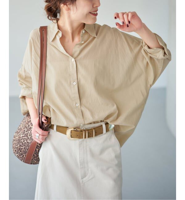 Spick and Span「《新色有り / 追加》ガーメントダイカシュクールシャツ」|シャツ・ブラウス|