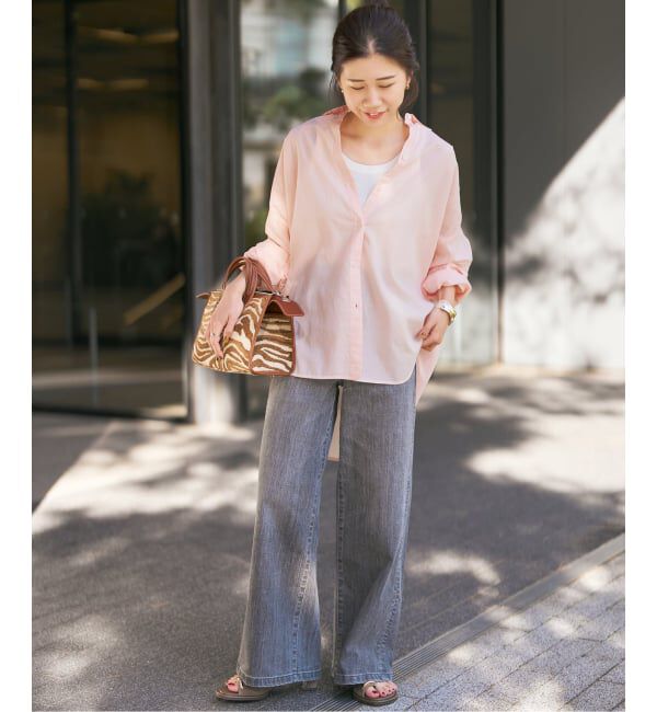 Spick and Span「《新色有り / 追加》ガーメントダイカシュクールシャツ」|シャツ・ブラウス|