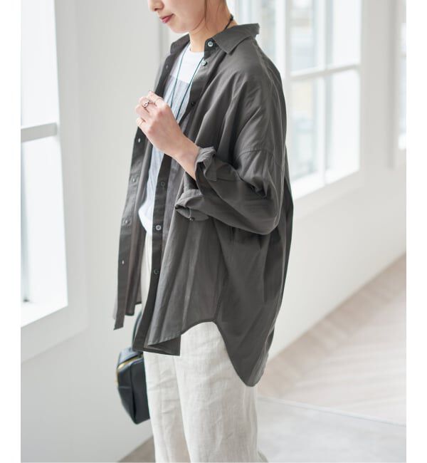 Spick and Span「《新色有り / 追加》ガーメントダイカシュクールシャツ」|シャツ・ブラウス|