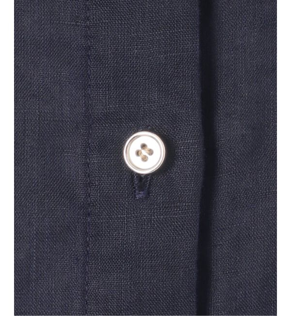 Spick and Span「《程よくすっきりサイズ》予約 80リネンカシュクール ミディシャツ」|シャツ・ブラウス|