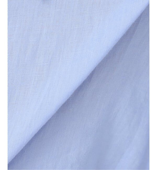 Spick and Span「《程よくすっきりサイズ》予約 80リネンカシュクール ミディシャツ」|シャツ・ブラウス|