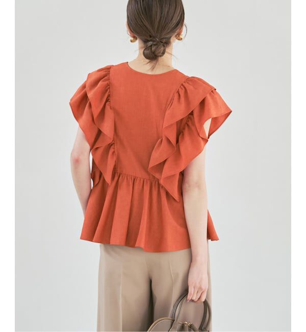 NOBLE「《予約》ウォーターエッジフリルブラウス」|シャツ・ブラウス|