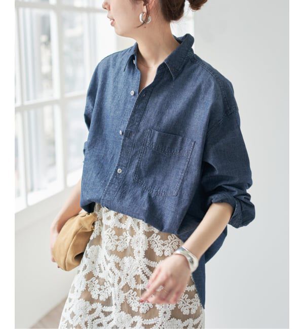 Spick and Span「シャンブレールーズシャツ」|シャツ・ブラウス|