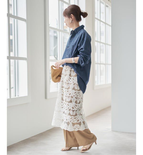 Spick and Span「シャンブレールーズシャツ」|シャツ・ブラウス|