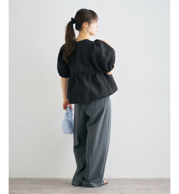 U by SPICK&SPAN「フラワージャガードパフブラウス」|シャツ・ブラウス|