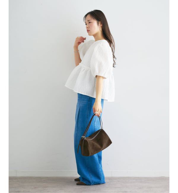 U by SPICK&SPAN「フラワージャガードパフブラウス」|シャツ・ブラウス|