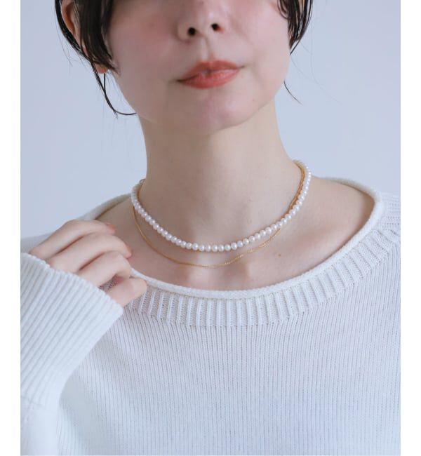 Spick and Span「jour couture / ジュール クチュール 別注パール*チェーンネックレス*」|ネックレス|