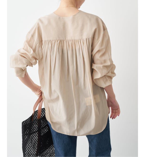Spick and Span「シルキーローンギャザーブラウス」|シャツ・ブラウス|