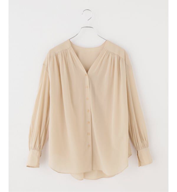 Spick and Span「シルキーローンギャザーブラウス」|シャツ・ブラウス|