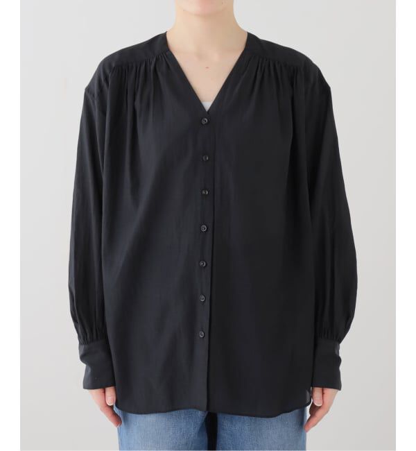 Spick and Span「シルキーローンギャザーブラウス」|シャツ・ブラウス|