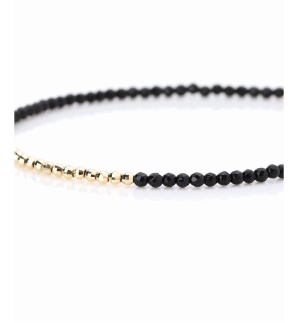 Lilas by Spick&Span「《予約》ゴールドビーズラインオニキスブレスレット K10」|ブレスレット・バングル|