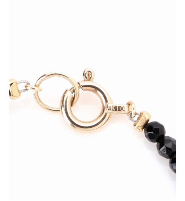 Lilas by Spick&Span「《予約》ゴールドビーズラインオニキスブレスレット K10」|ブレスレット・バングル|