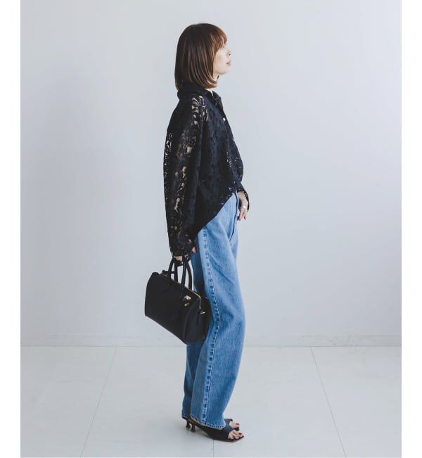 NOBLE「《追加予約》ボタニカルレースオープンカラーシャツ」|シャツ・ブラウス|