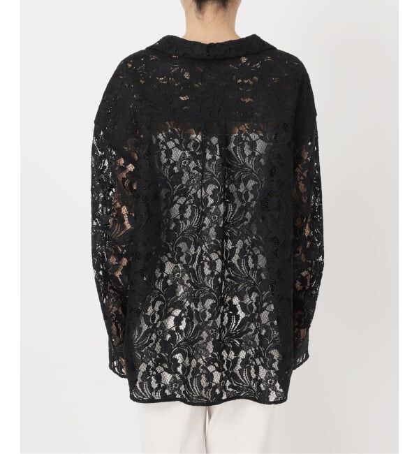 NOBLE「《追加予約》ボタニカルレースオープンカラーシャツ」|シャツ・ブラウス|