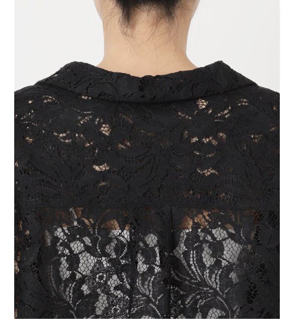 NOBLE「《追加予約》ボタニカルレースオープンカラーシャツ」|シャツ・ブラウス|