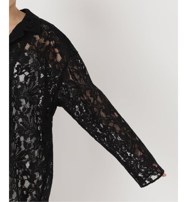 NOBLE「《追加予約》ボタニカルレースオープンカラーシャツ」|シャツ・ブラウス|