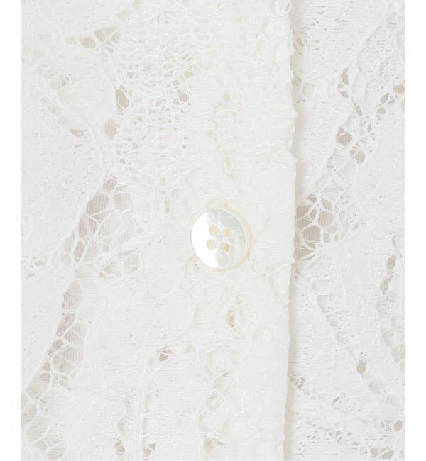 NOBLE「《追加予約》ボタニカルレースオープンカラーシャツ」|シャツ・ブラウス|