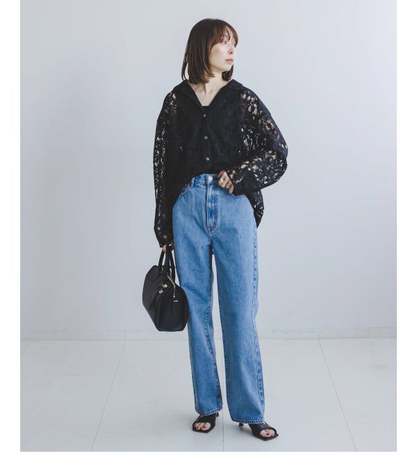 NOBLE「《追加予約》ボタニカルレースオープンカラーシャツ」|シャツ・ブラウス|