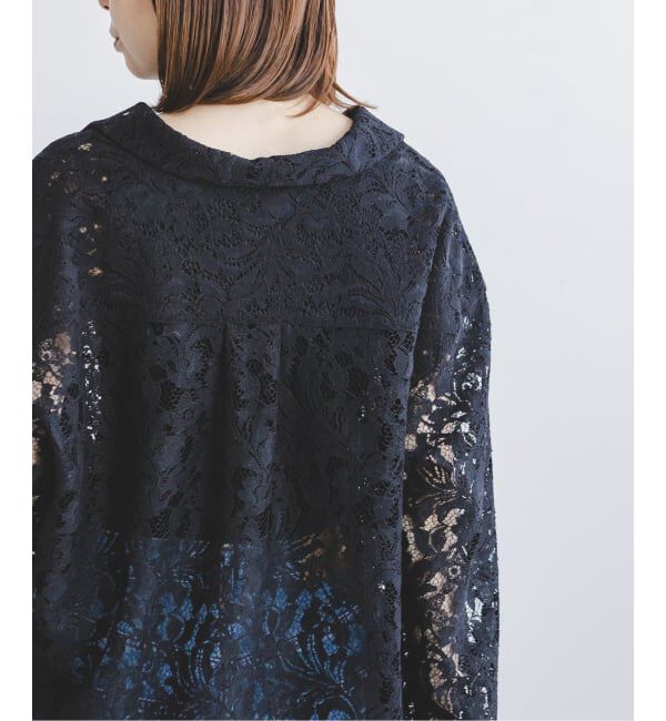 NOBLE「《追加予約》ボタニカルレースオープンカラーシャツ」|シャツ・ブラウス|