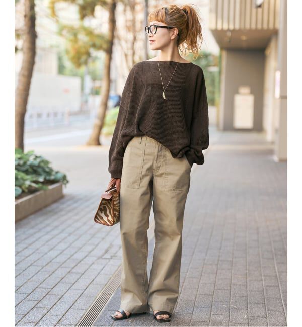 Spick and Span「《追加2》ルーズベイカーパンツ」|カーゴ|