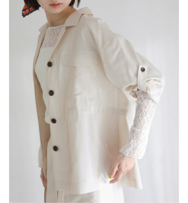  「《予約》【洗える】リネン混ワークシャツジャケット」|その他|