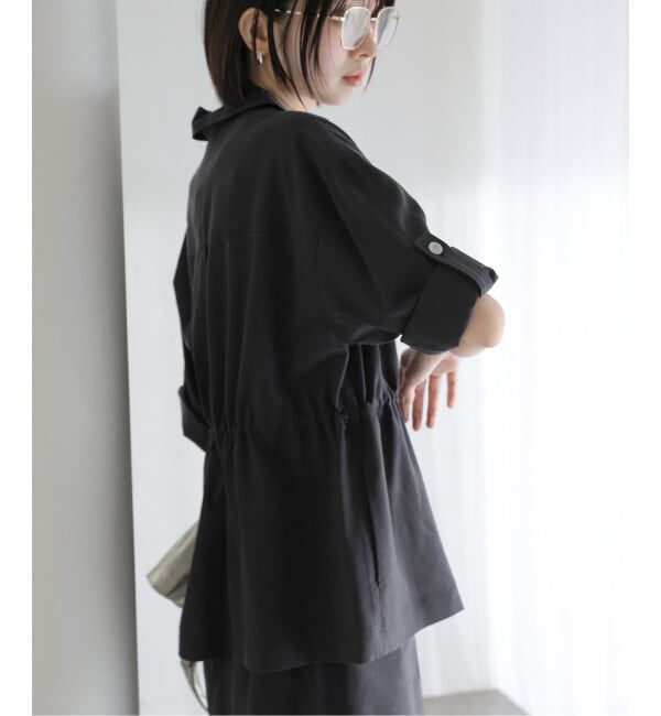  「《予約》【洗える】リネン混ワークシャツジャケット」|その他|