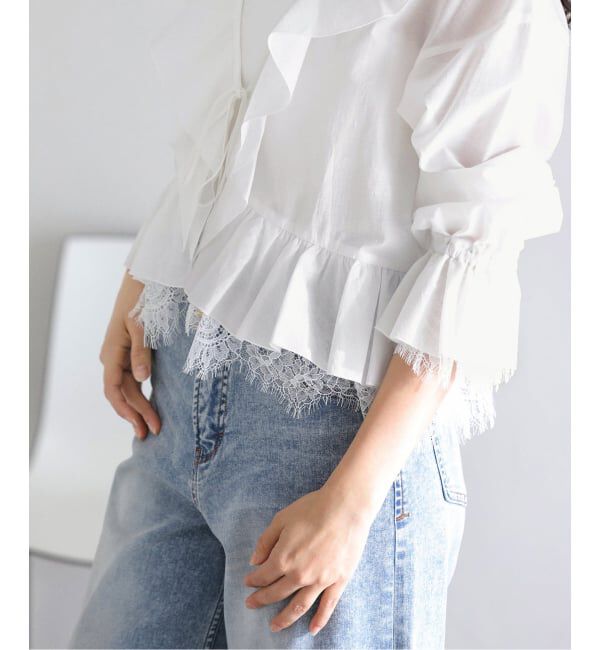  「【洗える】レースブラウス」|シャツ・ブラウス|