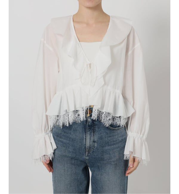  「【洗える】レースブラウス」|シャツ・ブラウス|