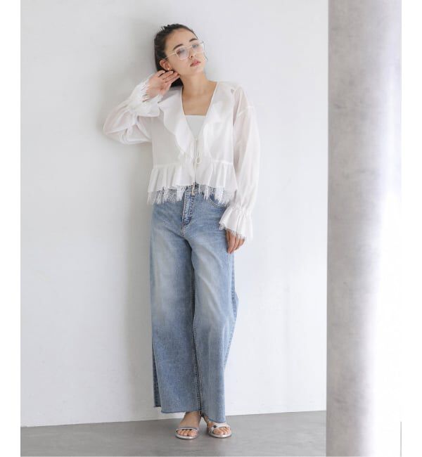  「【洗える】レースブラウス」|シャツ・ブラウス|