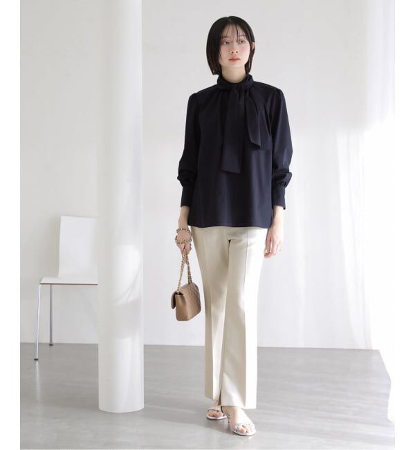  「【洗える】ボータイ2WAYブラウス」|シャツ・ブラウス|