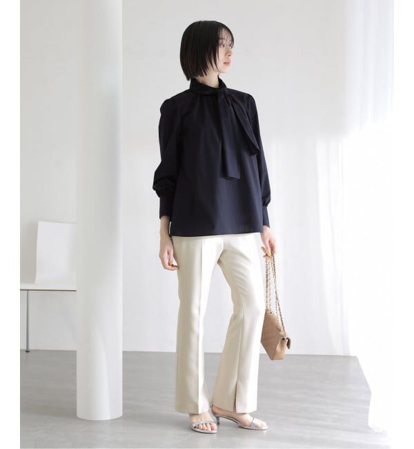  「【洗える】ボータイ2WAYブラウス」|シャツ・ブラウス|