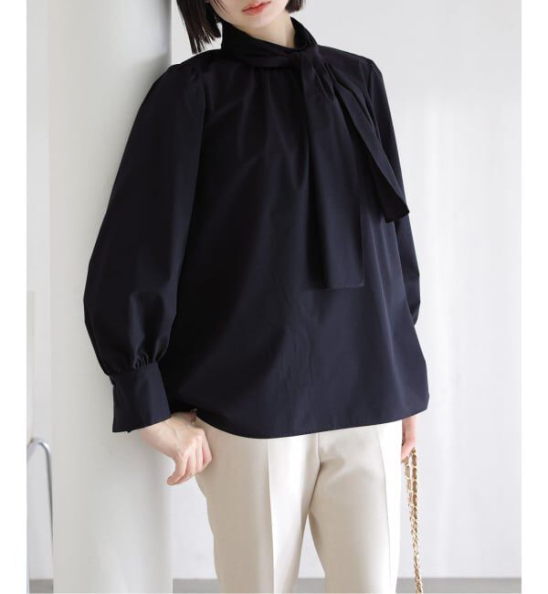  「【洗える】ボータイ2WAYブラウス」|シャツ・ブラウス|