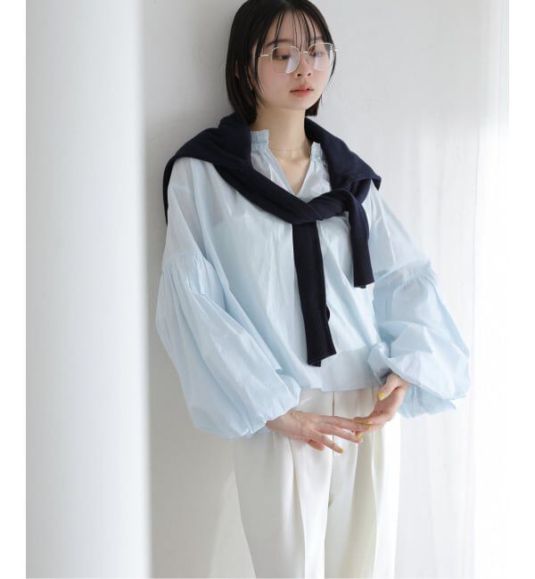  「【洗える】袖バルーンブラウス」|シャツ・ブラウス|