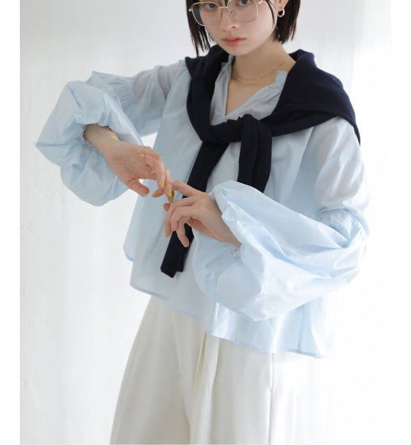  「【洗える】袖バルーンブラウス」|シャツ・ブラウス|
